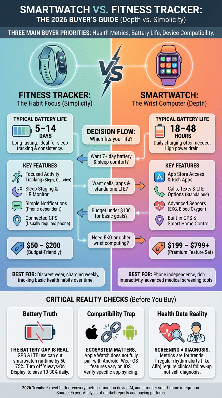 Smartwatch vs fitness tracker