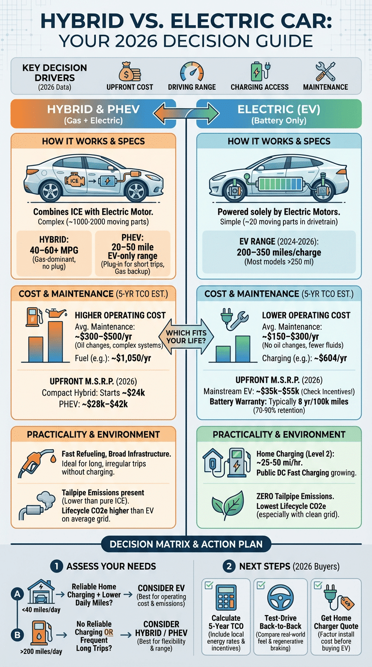 Hybrid vs electric car