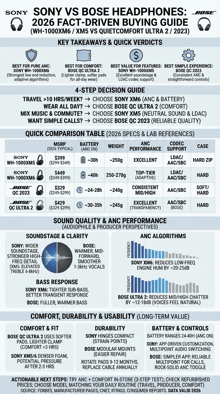 Sony vs Bose headphones